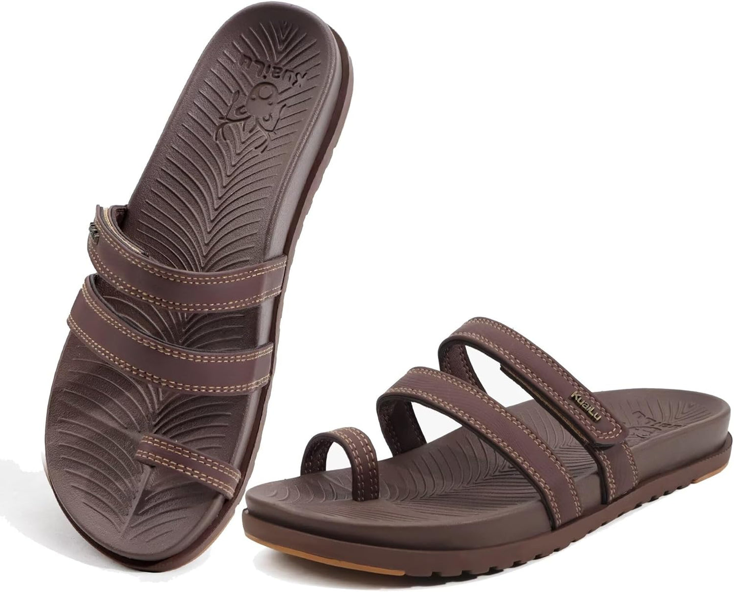 KuaiLu Womens Slides Sandals for Comfort and Arch Support