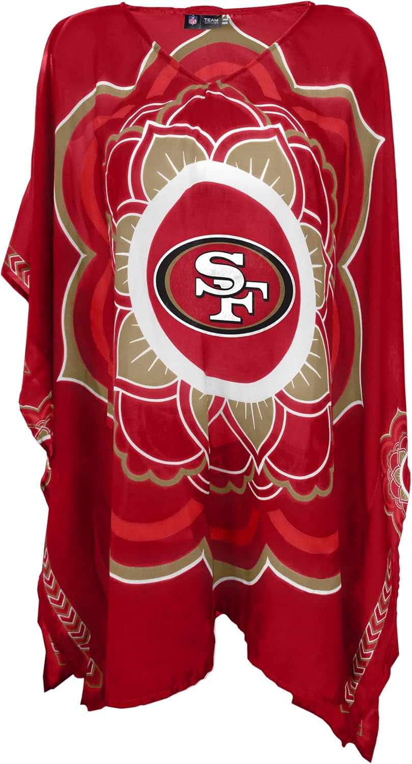 NFL Sheer Caftan with Flower Design for Game Day Style