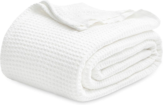 Bedsure Gentlesoft 100% Cotton Blanket Queen Size for Cozy Nights