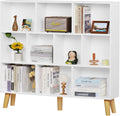 YAHARBO 10 Cube White Bookshelf 3 Tier - Spacious Modern Storage