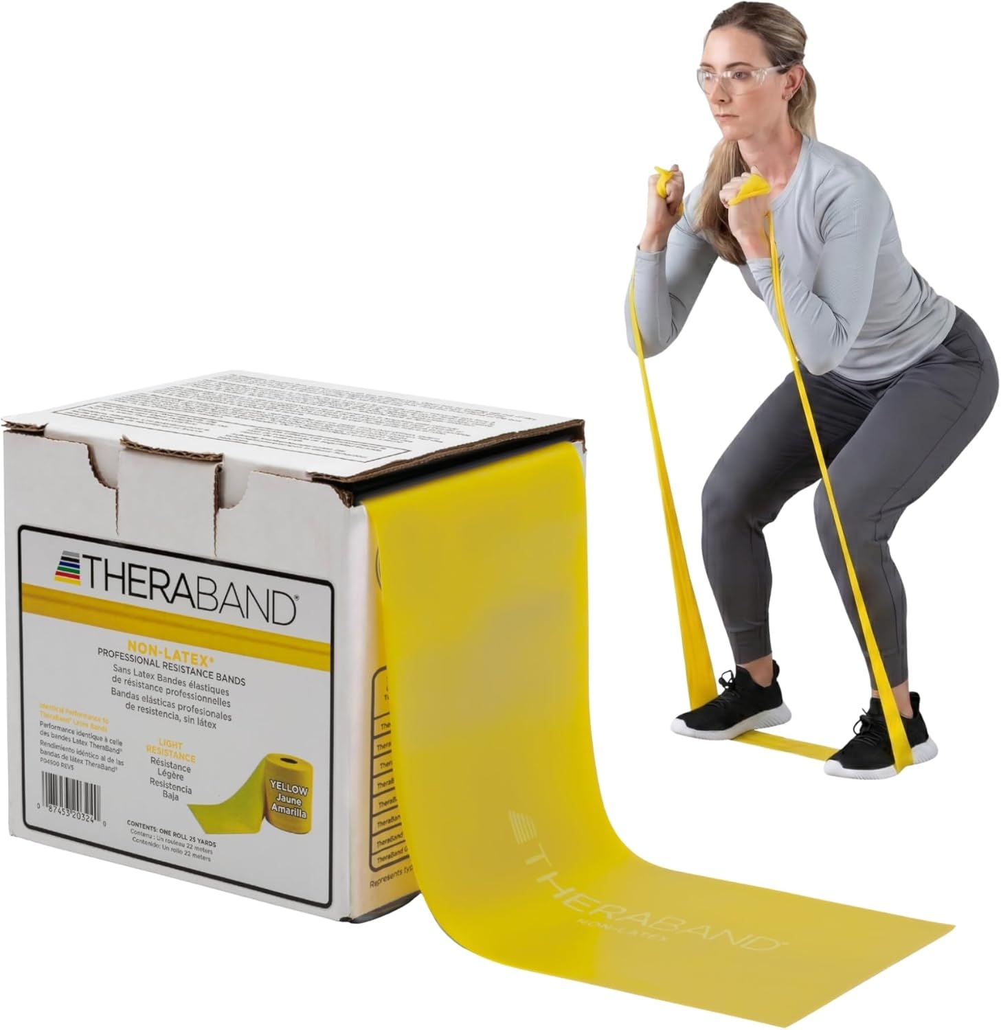 Light Resistance Band Roll for Stretching and Rehab 25 Yards