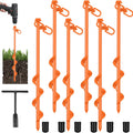 Heavy Duty Ground Anchors for Tents and Trampolines - 6 Pcs Set