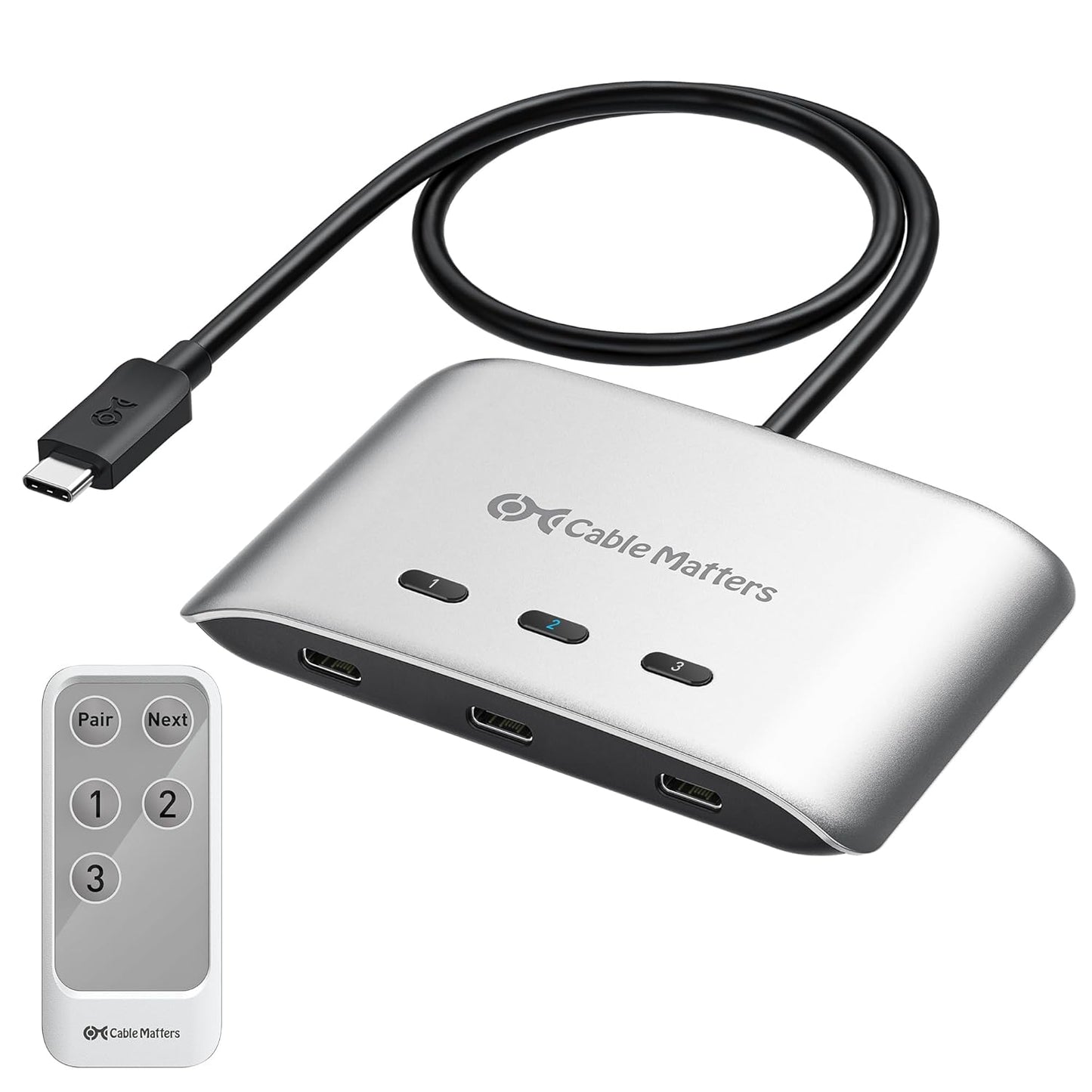Ultra-Fast 20Gbps USB C Switch for 3 Computers by Cable Matters