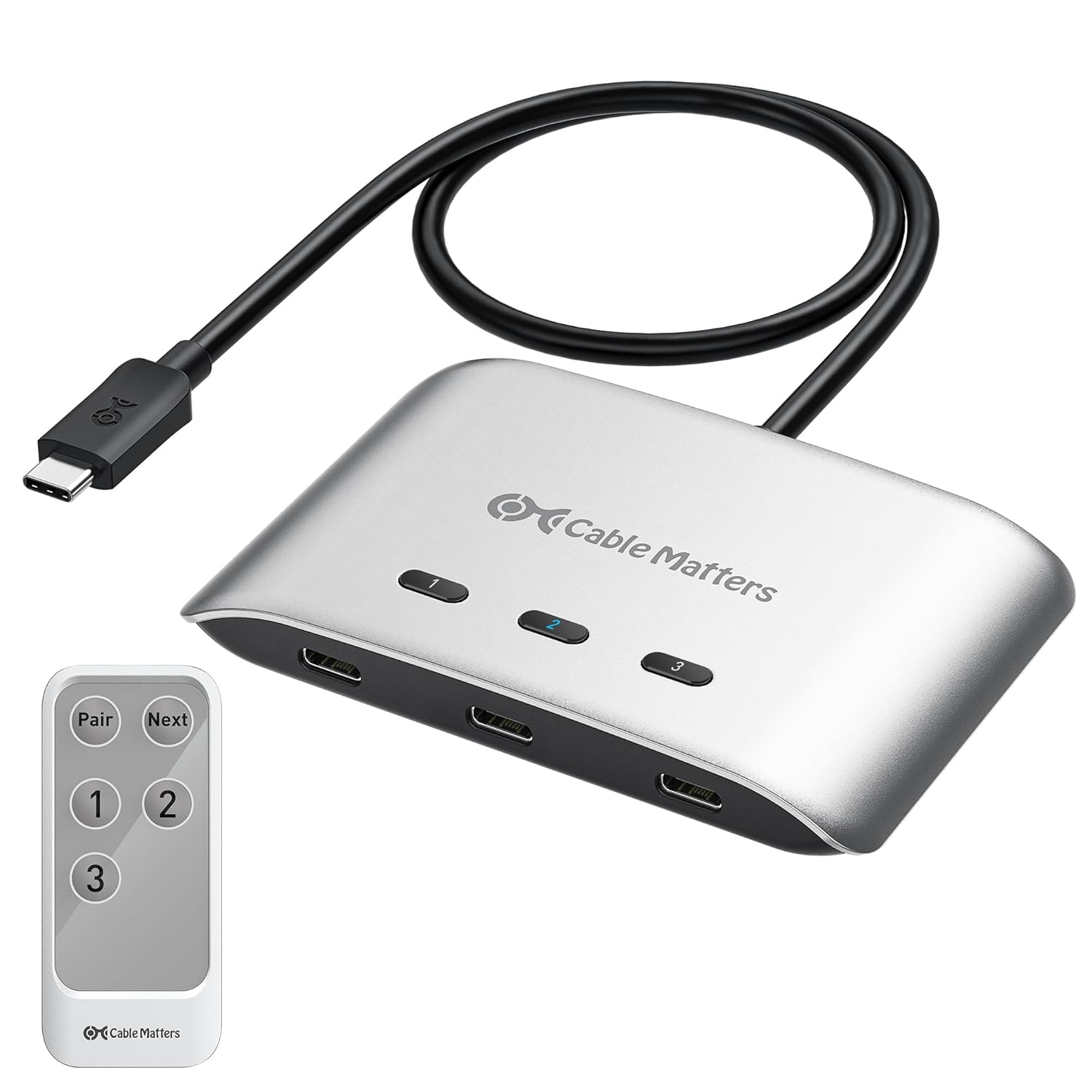 Ultra-Fast 20Gbps USB C Switch for 3 Computers by Cable Matters