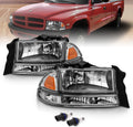 AmeriLite Chrome Replacement Headlights Corner/Parking Set - Clear Fit