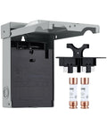 60 Amp Fused AC Disconnect Box Outdoor - Weatherproof Pull-Out Switch