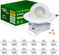 5CCT LED Recessed Gimbal Light - Adjustable Eyeball, Dimmable