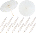 White Paper Umbrella Set - DIY Crafts & Photography Props - 12 Pack