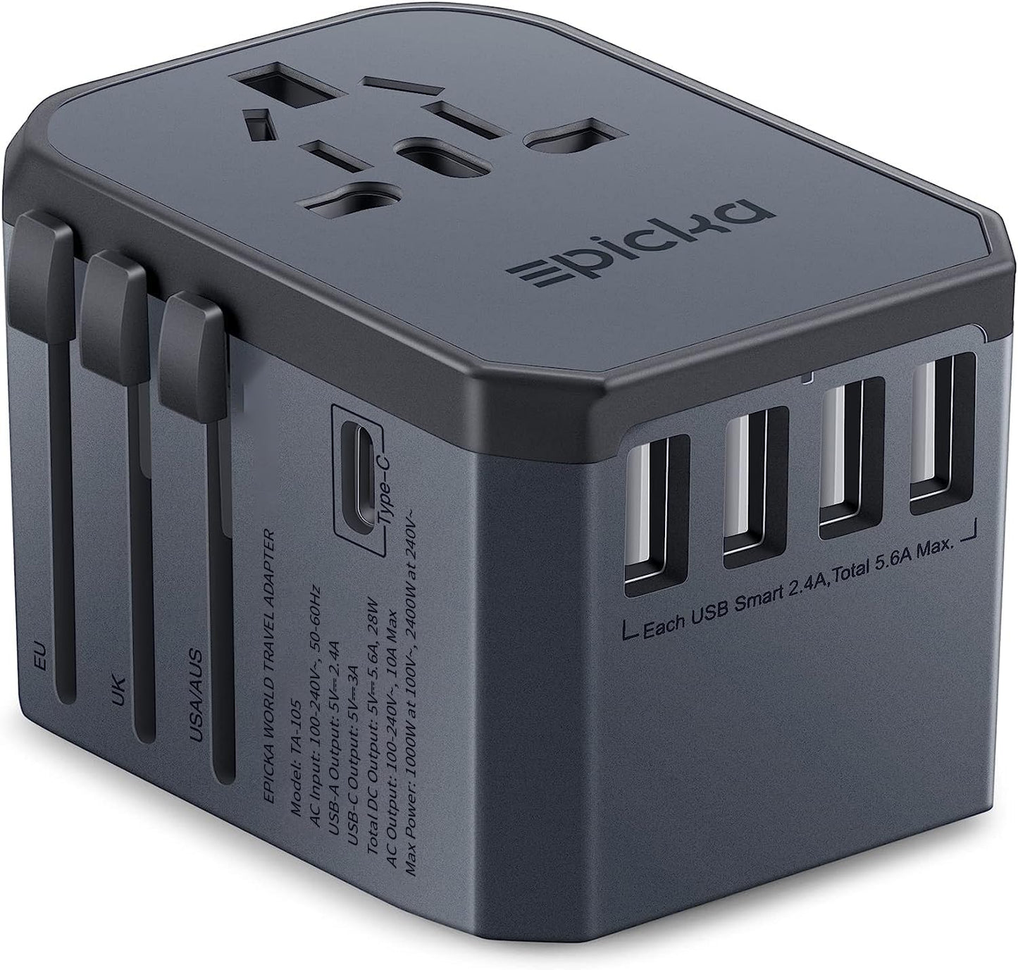 EPICKA Universal Travel Adapter - Worldwide Charger