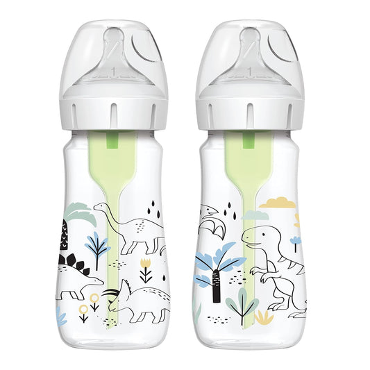 Dr. Brown's Anti-Colic Baby Bottles Dino Decos - 2-Pack, 9oz
