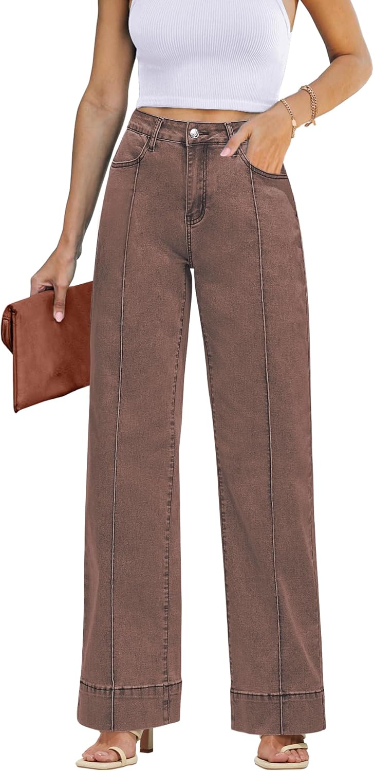 Luvamia Wide Leg Jeans for Women - Trendy High Waist Style