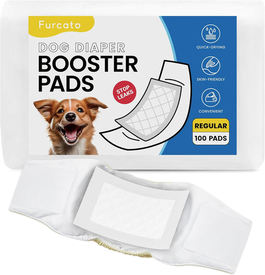 Furcato Dog Diaper Liner Pads 100ct - Boost Absorbency!