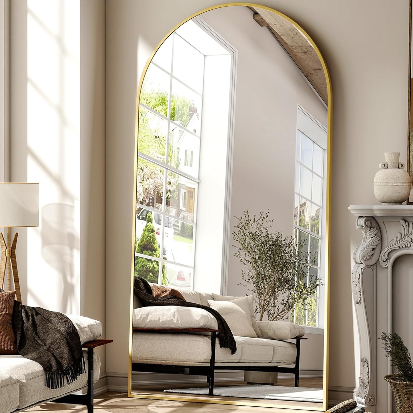 41x81 Extra Large Arched Full Length Mirror for Home Decor