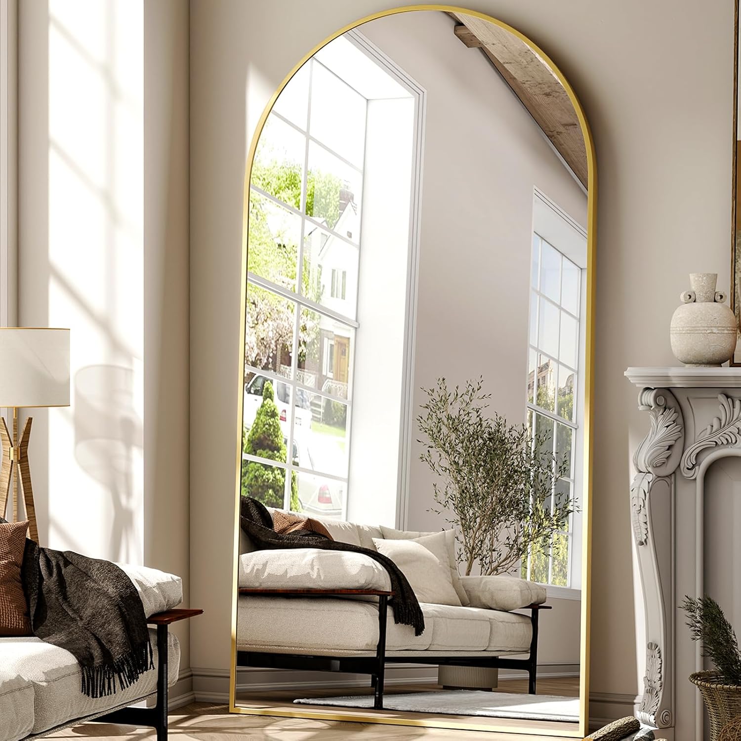 41x81 Extra Large Arched Full Length Mirror for Home Decor