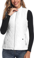 Women's Quilted Lightweight Vest with Zip Pockets - Sizes XS-2XL