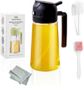 2-in-1 Olive Oil Dispenser and Oil Sprayer for Cooking - Dual Pour