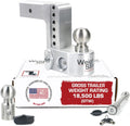 Weigh Safe Adjustable Trailer Hitch Ball Mount - 6 in Drop for 2.5 in