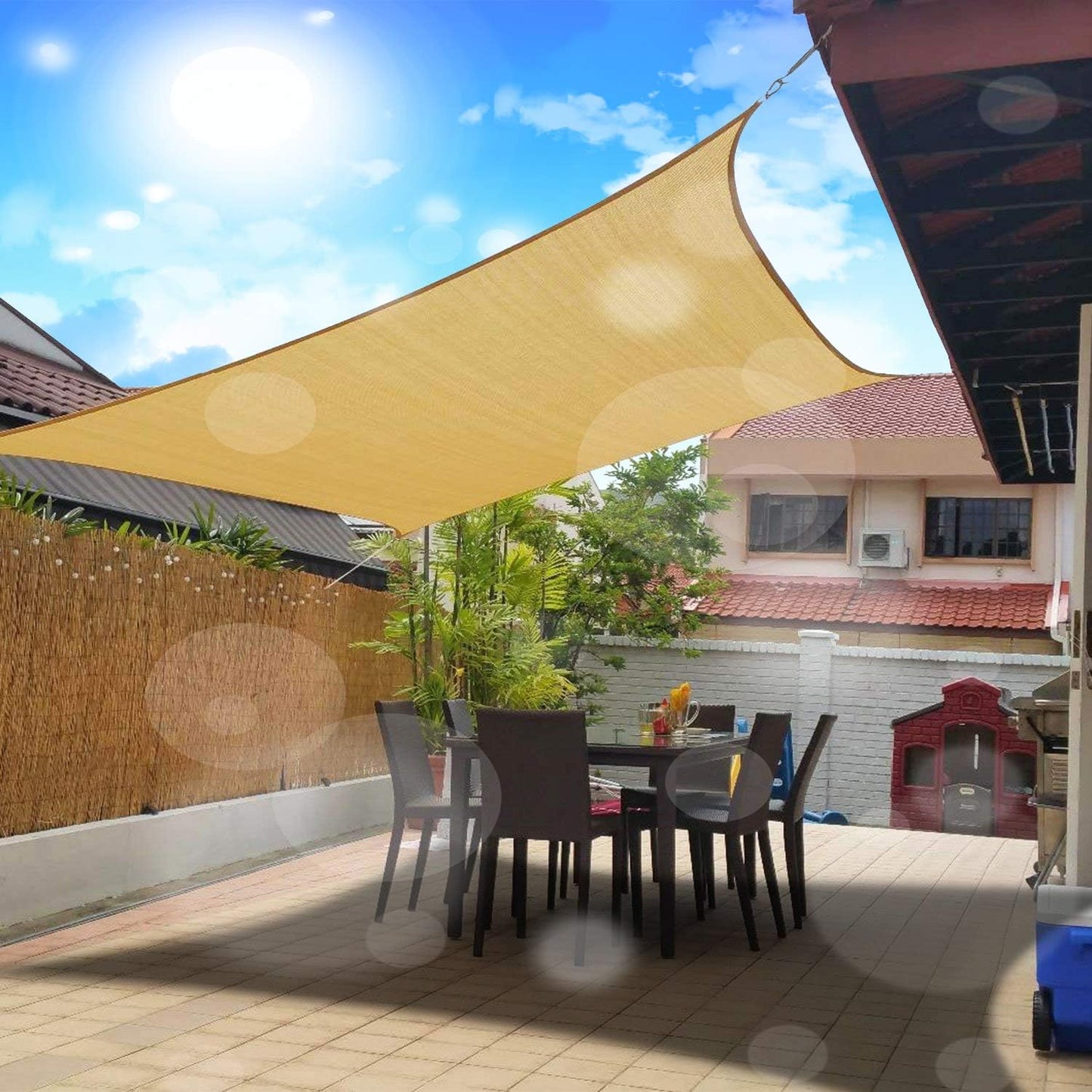 Rectangle Patio Sun Shade Sail Canopy for Outdoor Spaces