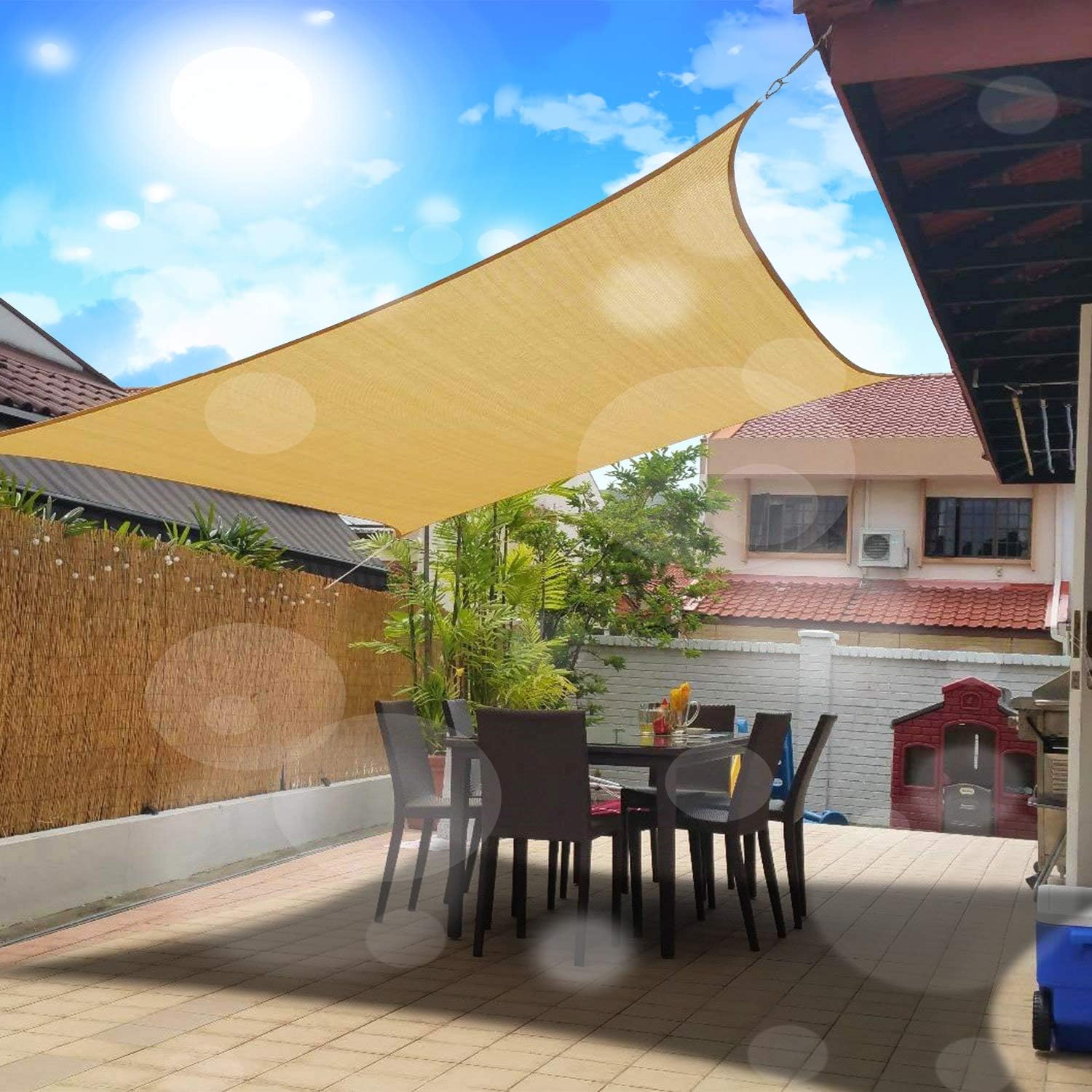 Rectangle Patio Sun Shade Sail Canopy for Outdoor Spaces