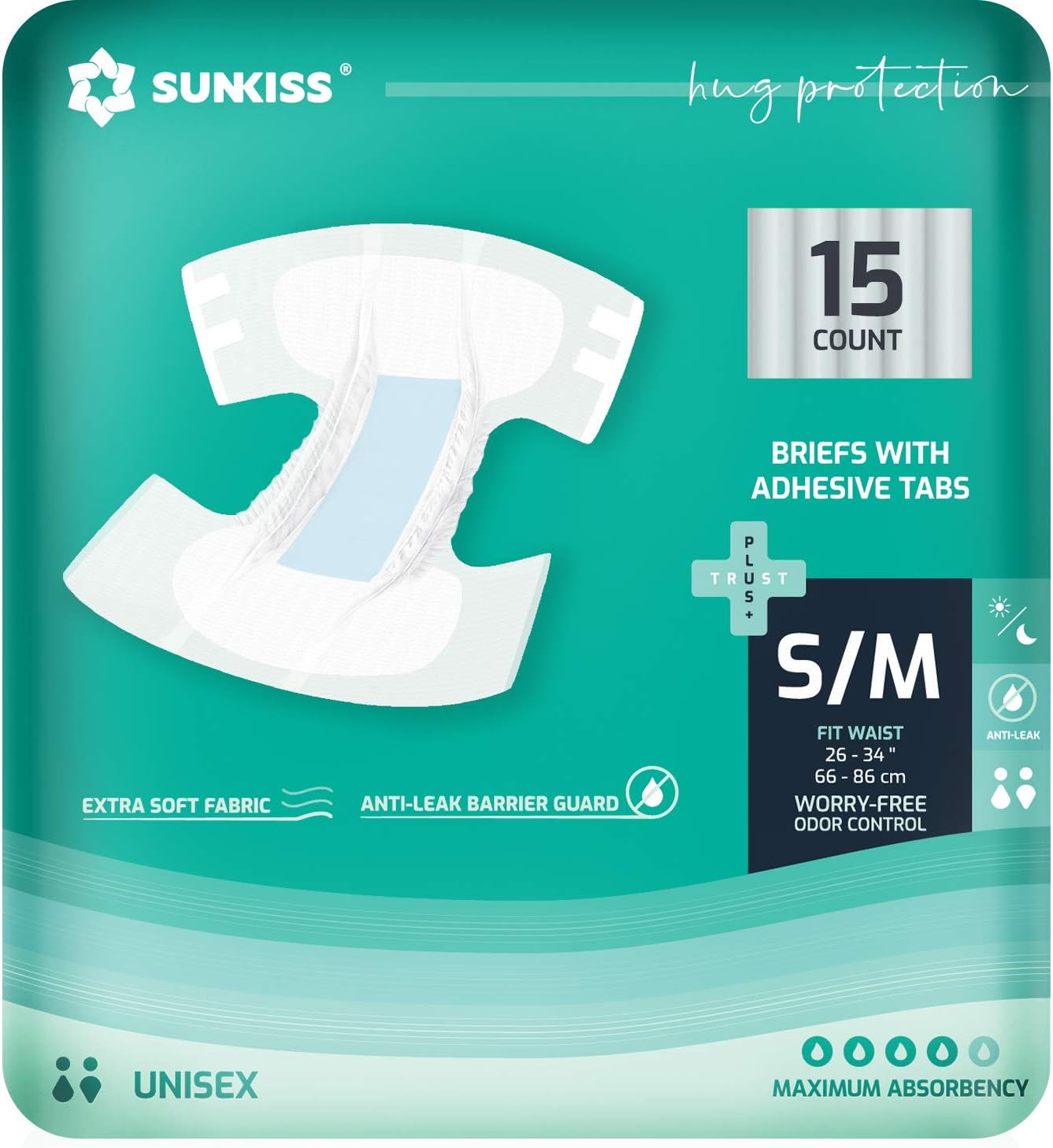 SUNKISS TrustPlus Adult Diapers: Ultimate Absorbency