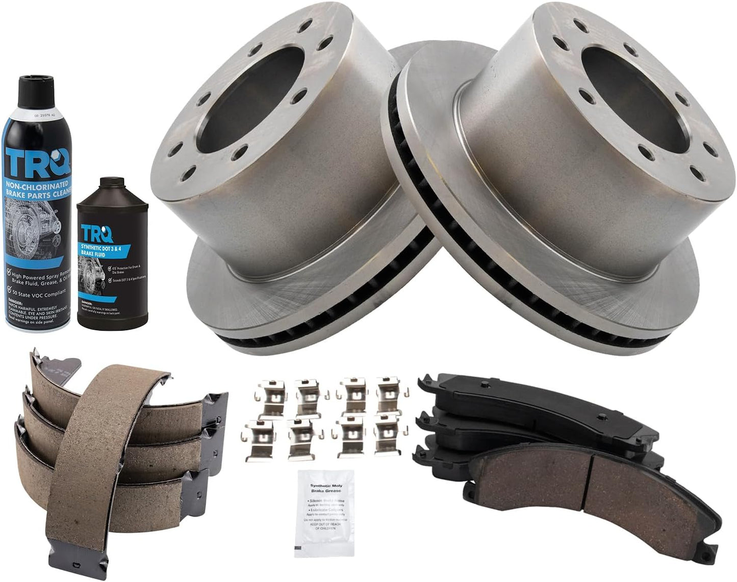 TRQ Rear Brake Pad & Rotor Kit for Chevrolet Silverado 3500 HD