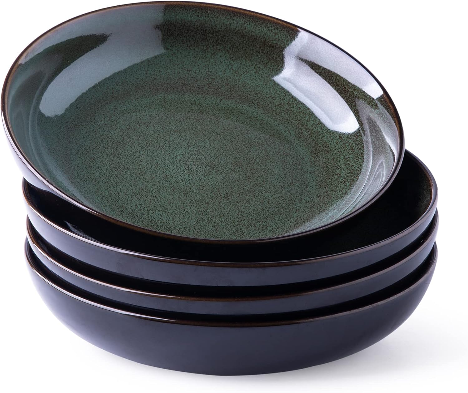 LERATIO 9in Pasta Bowls Set of 4 - Elegant Ceramic Design