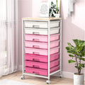 Rolling Cart with Drawers 8-Drawer Storage Cart - Compact Mobile