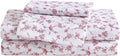 Full Bed Sheets Floral Toile Pink - Soft Lightweight Microfiber