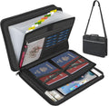 Accordion File Organizer with Lock and Shoulder Straps - Fireproof