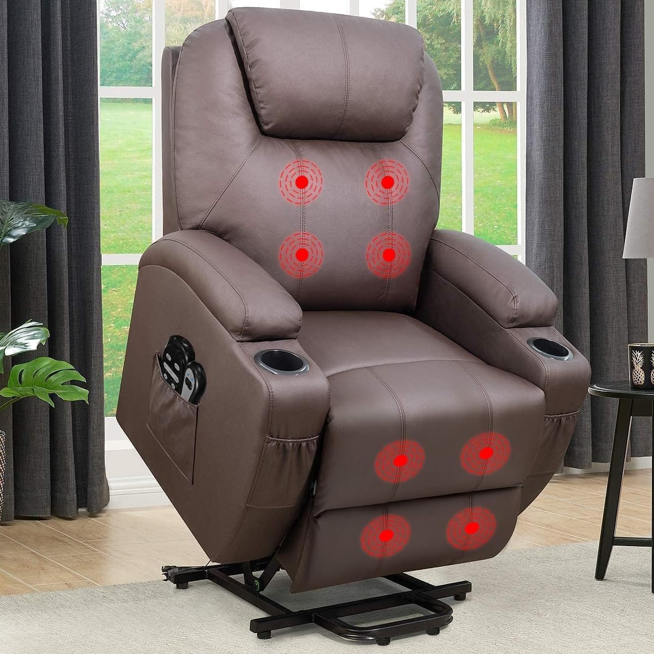 Flamaker Power Lift Recliner Chair with Massage for Comfort