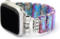 Cape Diablo Smart Watch Band for Women - Jasper Gemstone Stretch Strap