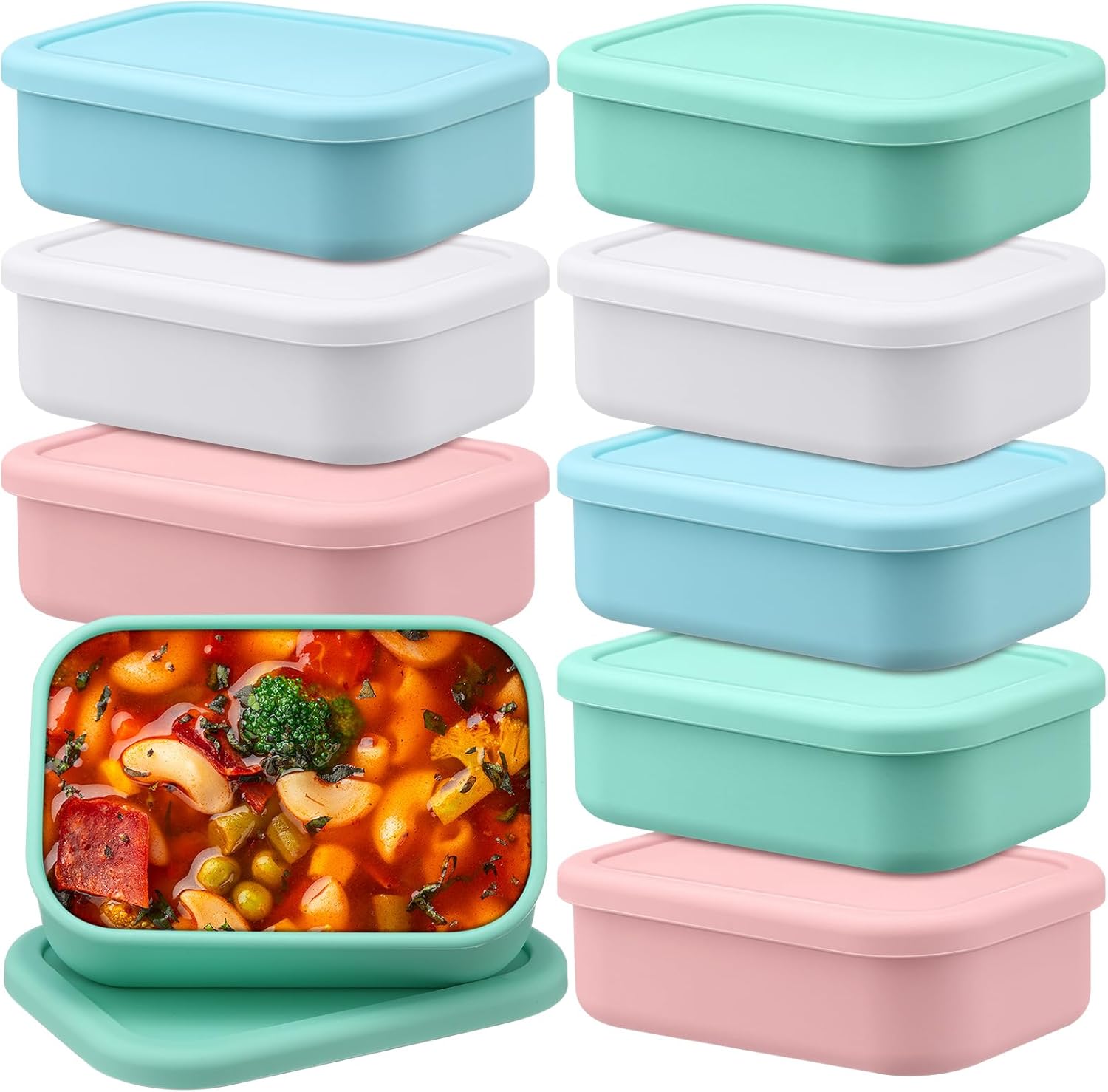 Nuogo Silicone Freezer Trays for Soups and Sauces - 8 Pcs Set