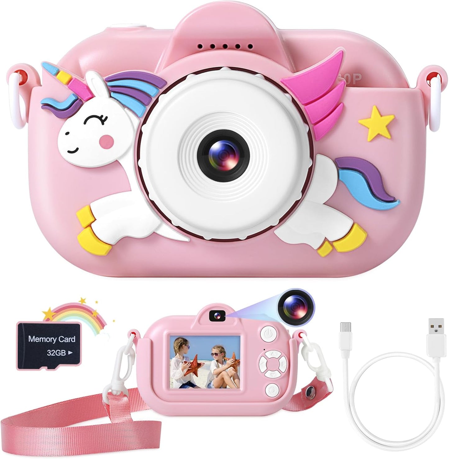 Capture Memories in 1080P: ZUODUN Kids Camera Bundle