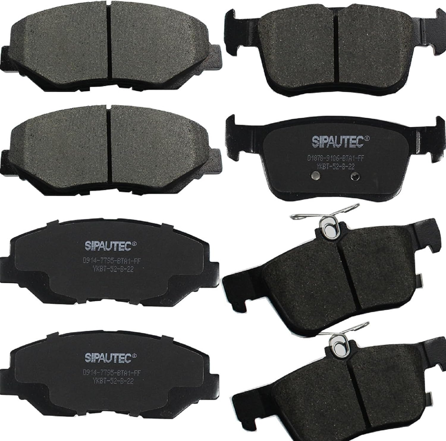 SIPAUTEC Ceramic Brake Pad Set for 2016-2021 Honda Civic
