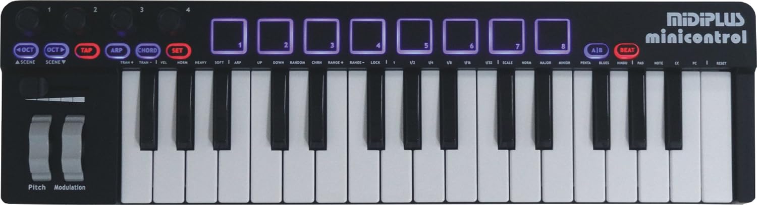 Compact MIDI Keyboard for Easy Control