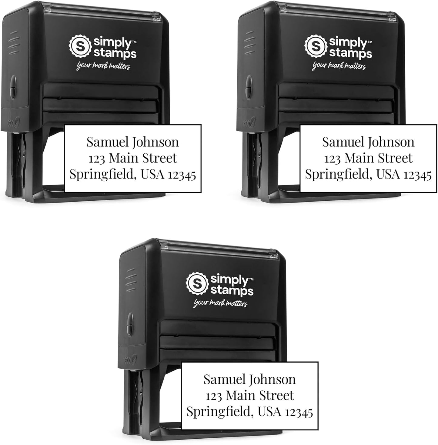 Custom Address Stamp - 3 Line Self-Inking with Multiple Fonts