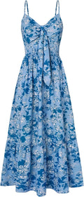 GRACE KARIN Women's Summer Maxi Dress Floral Tie Front - Flowy Boho it