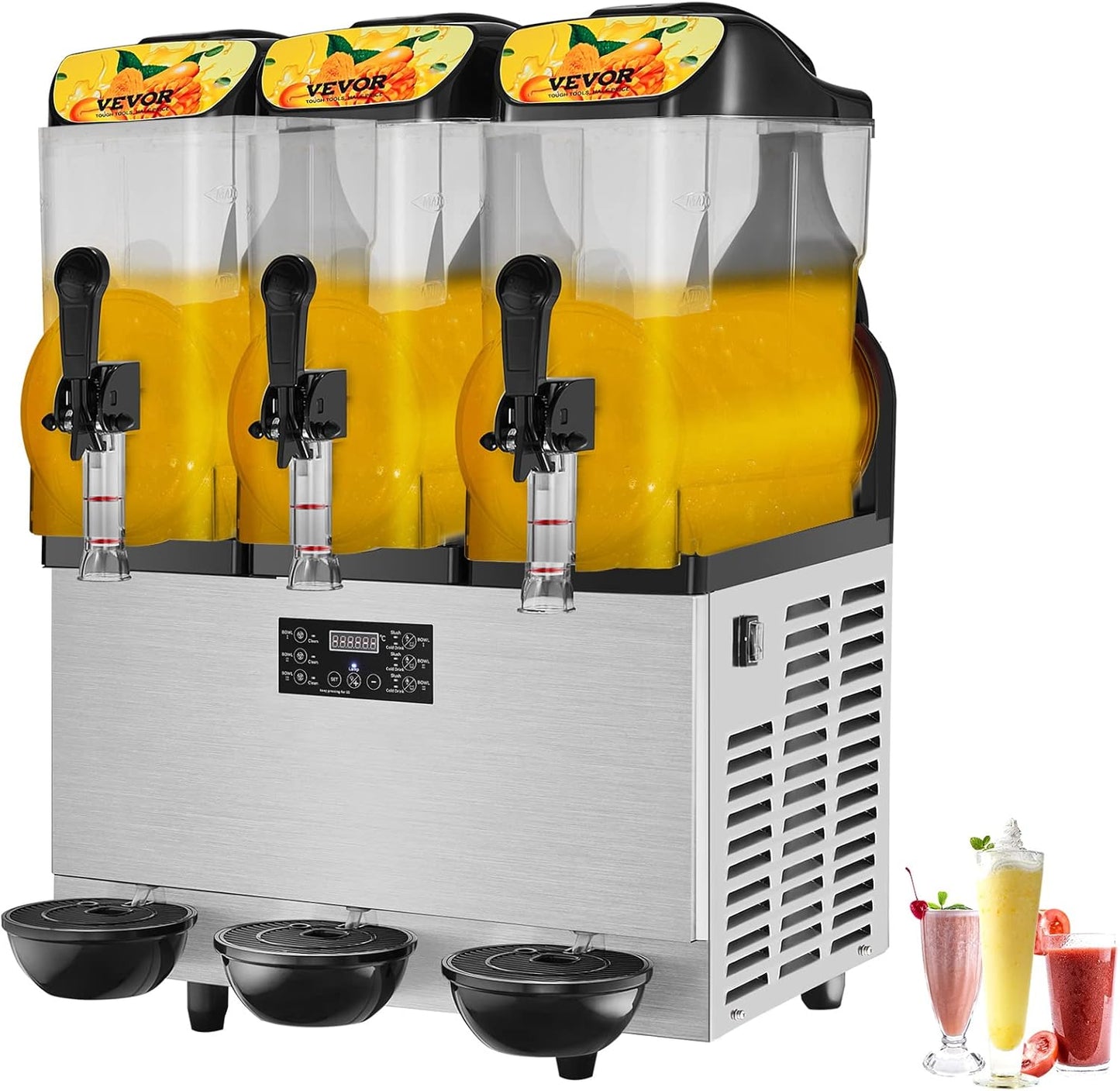 VEVOR 36L Triple Bowl Slushy Machine - Perfect for Parties!
