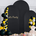 Black Arch Backdrop Cover Set of 3 for Wedding and Party Decor