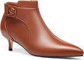 Pointed Toe Ankle Boots Kitten Heels Faux Suede Booties