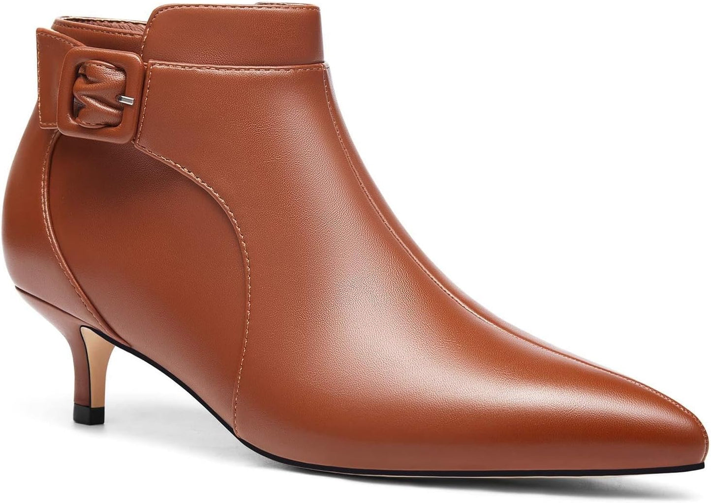 Juliet Holy Womens Pointed Toe Ankle Boots with Kitten Heels