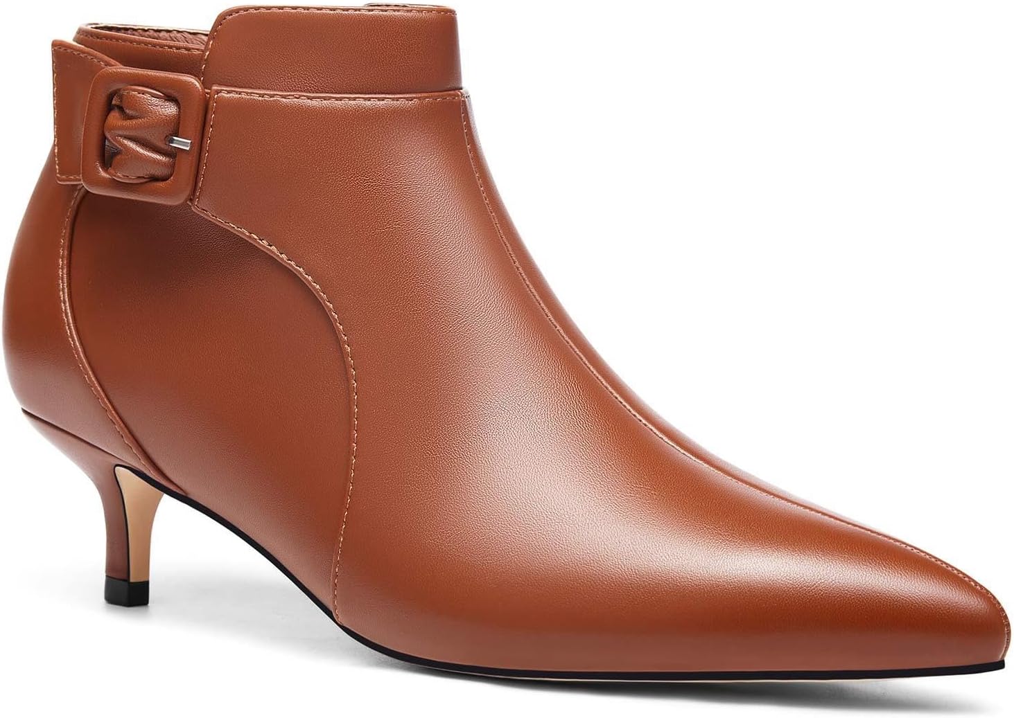 Juliet Holy Womens Pointed Toe Ankle Boots with Kitten Heels