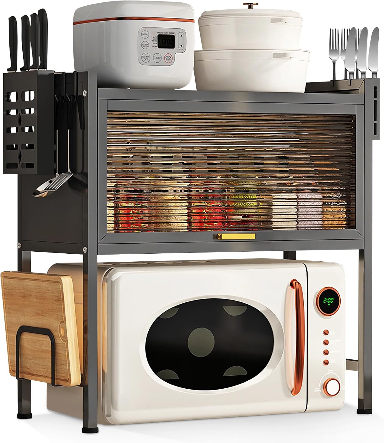 Space-Saving Microwave Stand & Organizer
