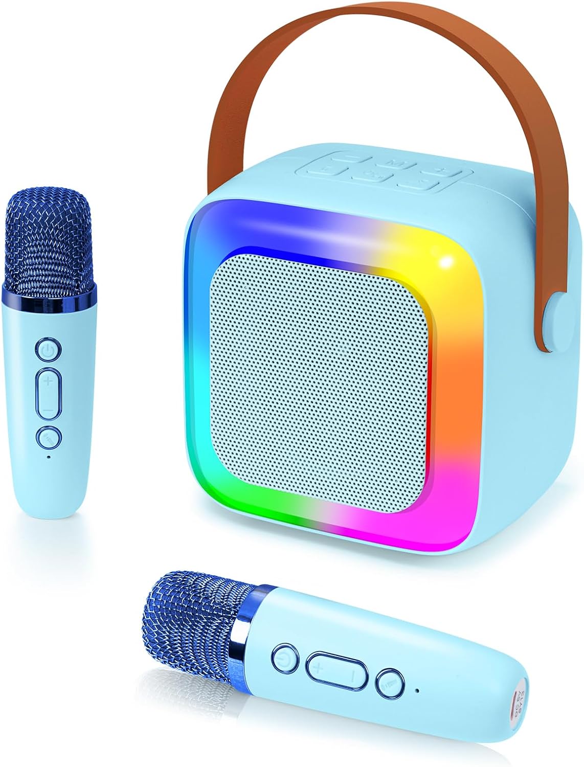 Portable Kids Karaoke Machine with 2 Wireless Microphones - Fun Birthday Gift for Boys & Girls!