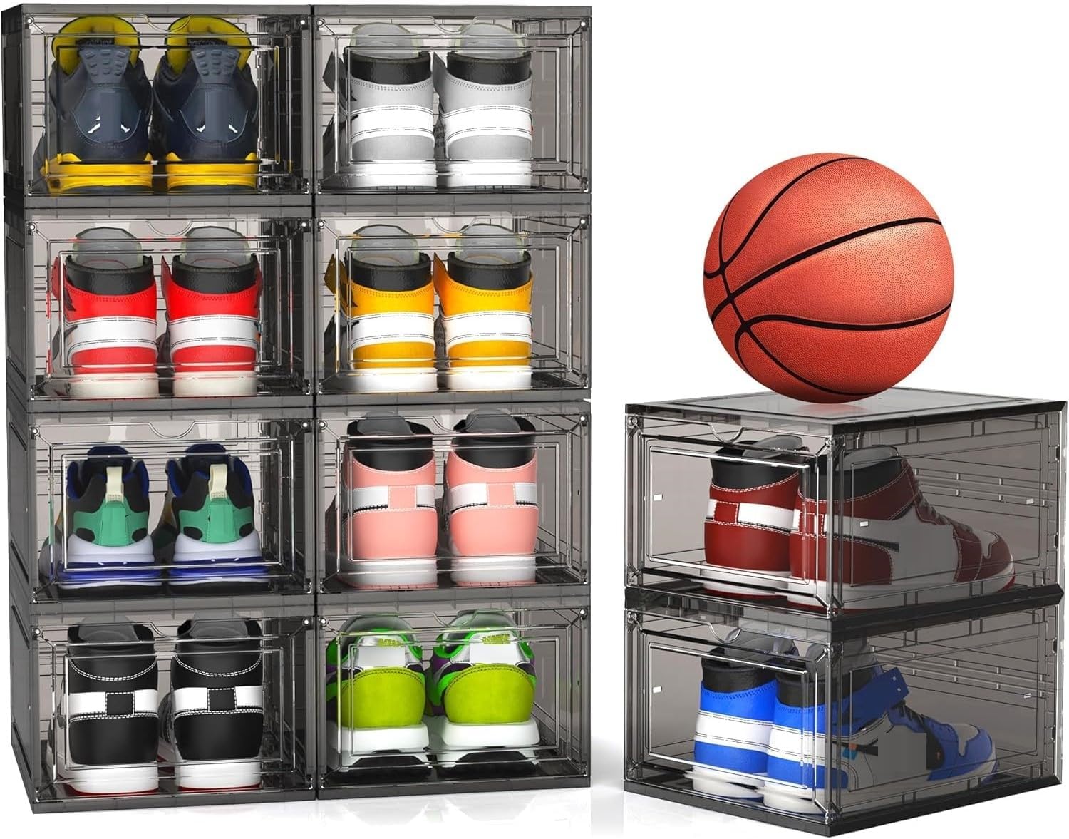 XX Large Thicken Sturdy Hard Plastic Clear Shoe Storage Boxes