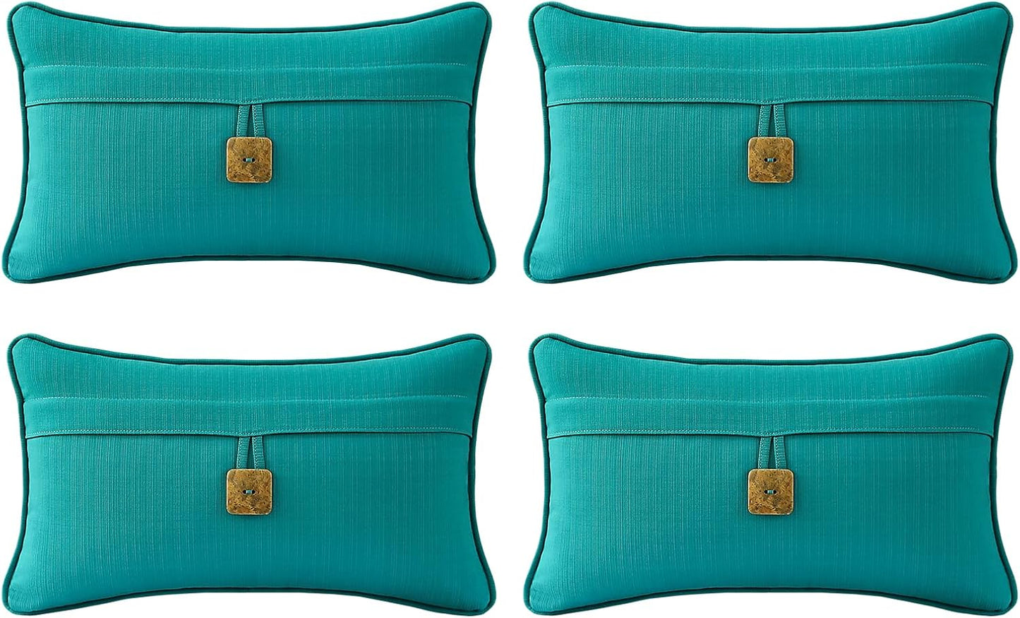 Outdoor Decorative Pillows with Coconut Button for Couch Patio