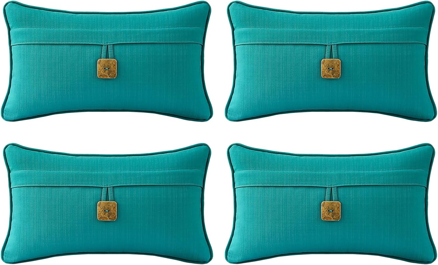 Outdoor Decorative Pillows with Coconut Button for Couch Patio