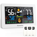 Wireless Indoor Outdoor Weather Station White - 3-Sensor Color Display