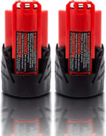 Battery Replacement for Milwaukee 12v 4.0Ah 2-Pack - Long Runtime