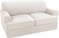 T Cushion Loveseat Slipcovers for 2 Cushion Sofa - Stretch Jacquard